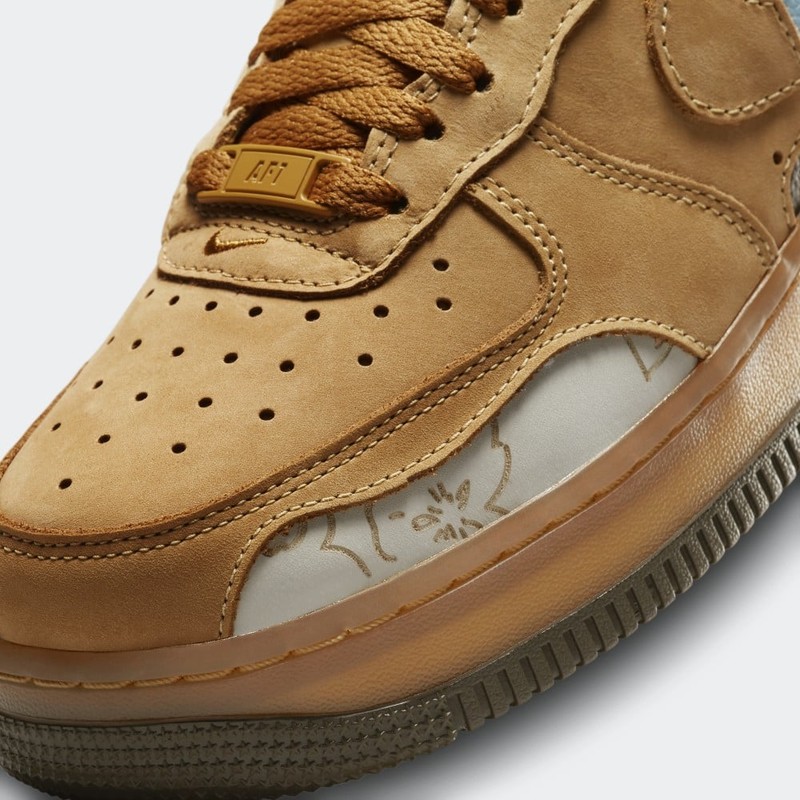 Nike Air Force 1 Cuts Wheat Mocha | DQ7580-700 | Grailify